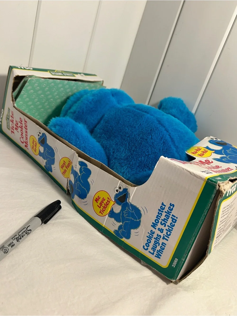 90s Vintage Tyco  Cookie Monster  Sesame Street Plush 1997 stuffed animal Toy